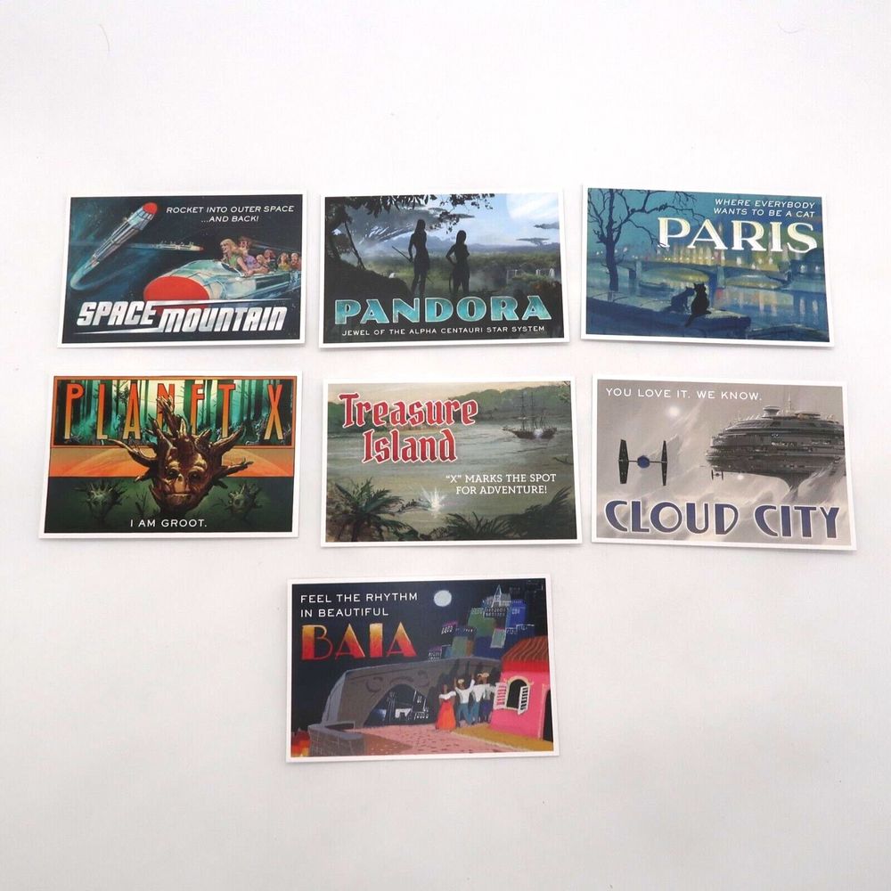 Disney D23 Gold Member Gift Fantastic Worlds Postcard Set 2020